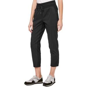 Lululemon Dance Studio Crop 25" Pockets Cinchable Hem Mid Rise Black 4